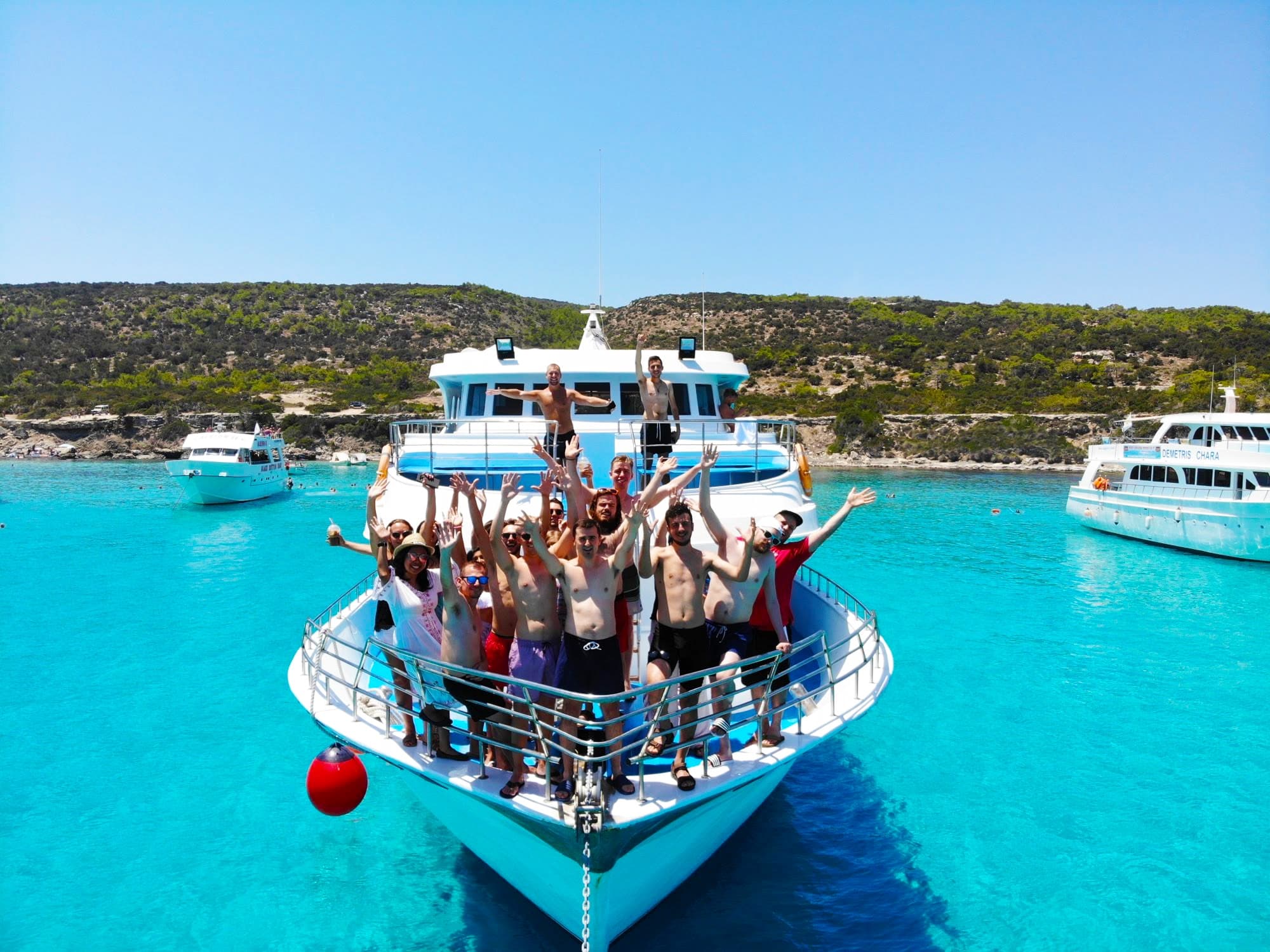 financer boat trip at blue lagoon cyprus