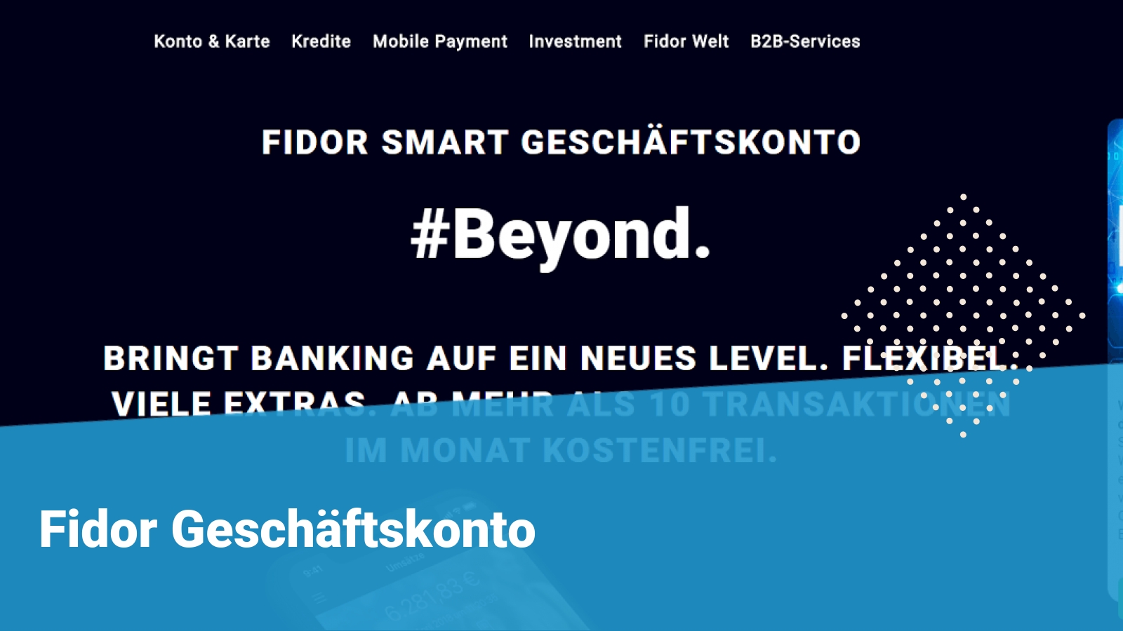Fidor Geschäftskonto Erfahrungen Leistungen, Kosten und Gebühren