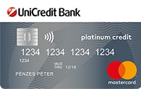 UniCredit Mastercard Platina Hitelkártya