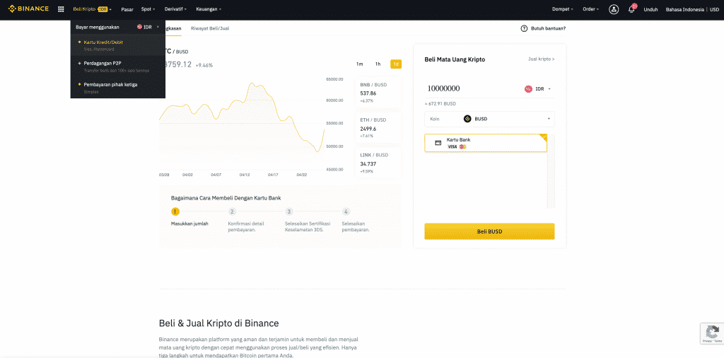 Cara Deposit di Binance