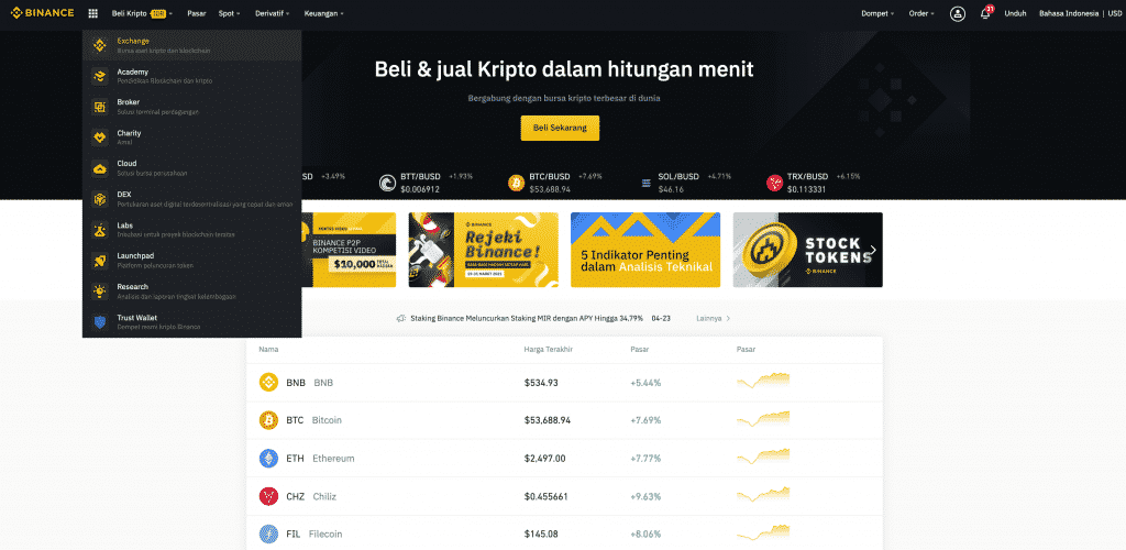 Cara Trading di Binance