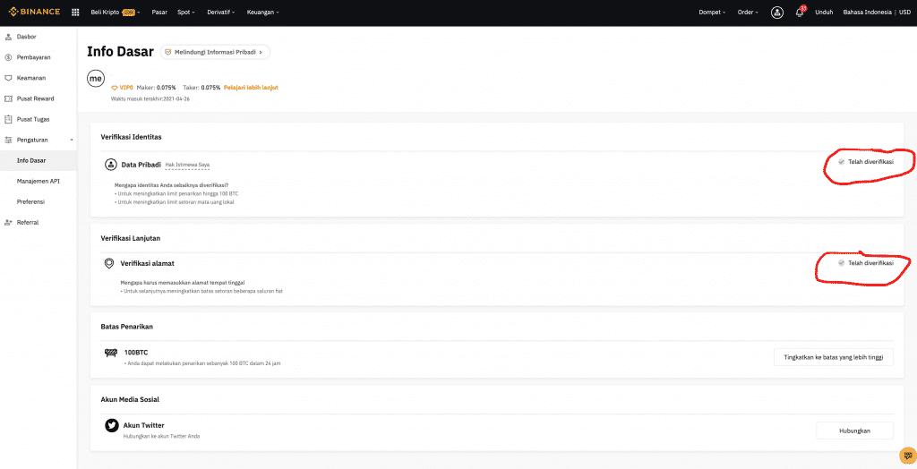 Verifikasi Identitas Binance