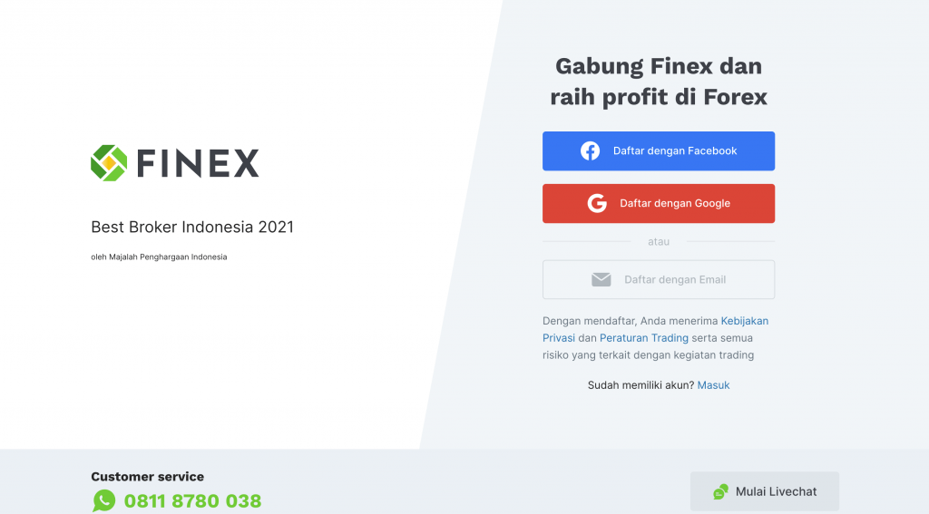 Formulir online FINEX