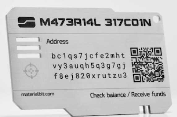 material bitcoin placa camuflaje