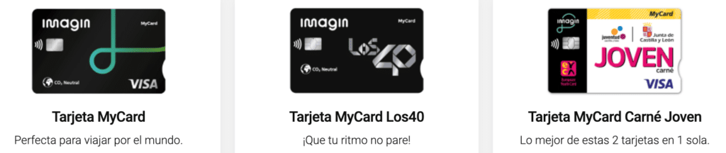 tarjetas mycard imagin